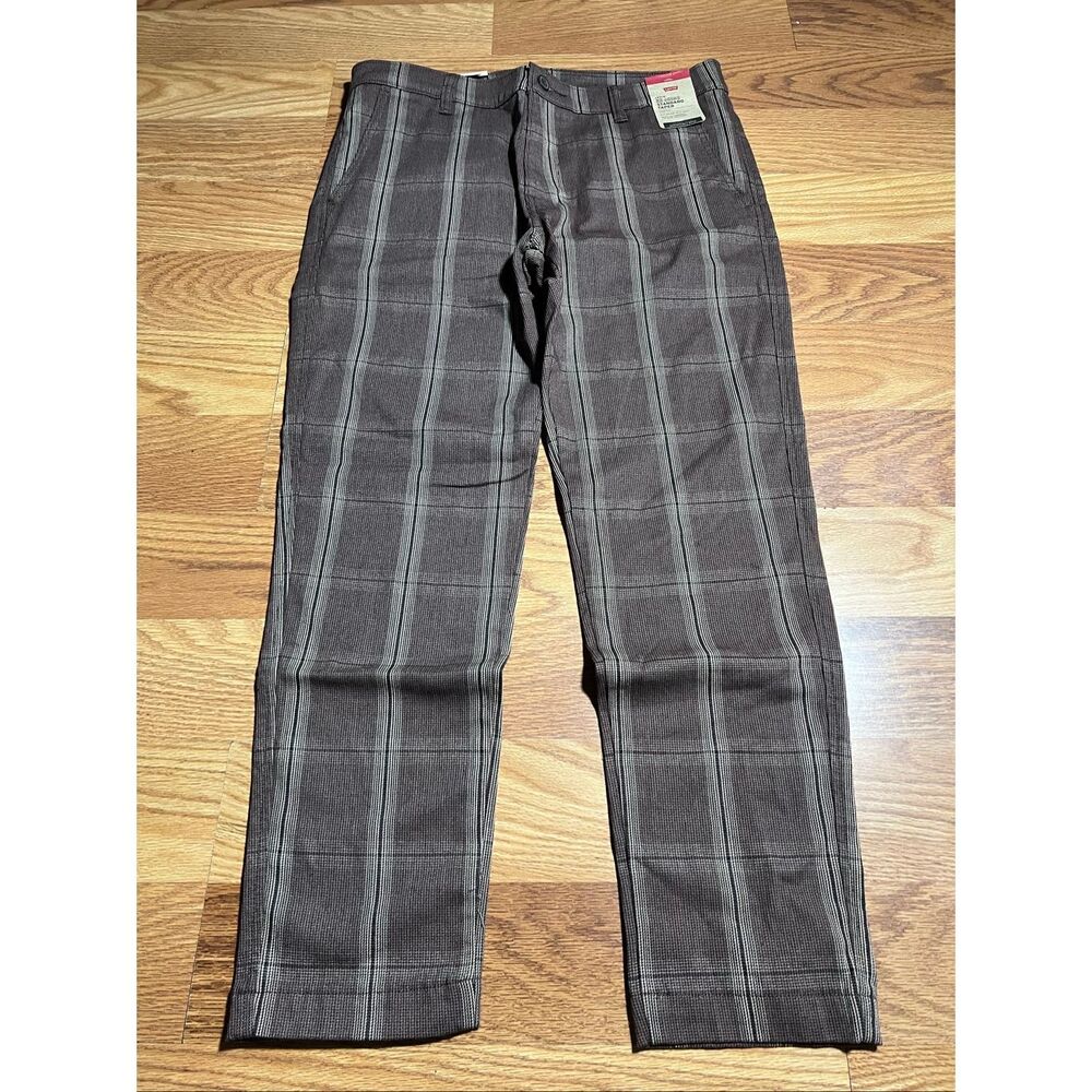 Levi’s Men’s NWT XX Chino Standard Taper Plaid Stretch Pants 33x30